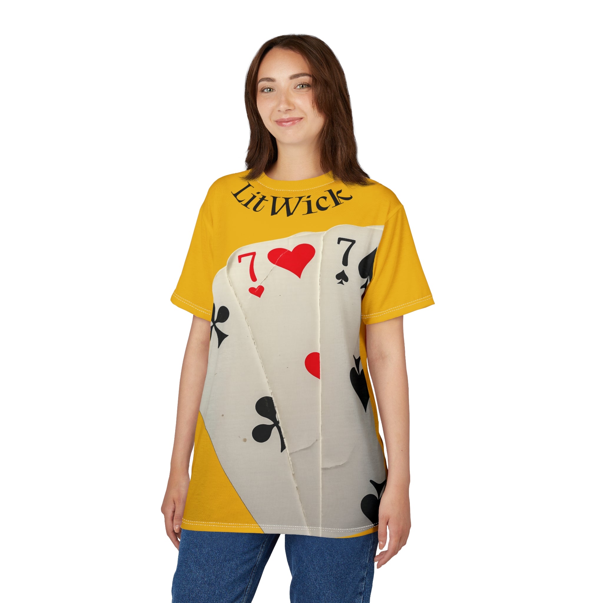 LIT WICK Lucky Seven Playing Cards Tee
