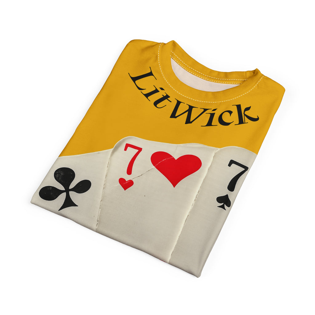 LIT WICK Lucky Seven Playing Cards Tee