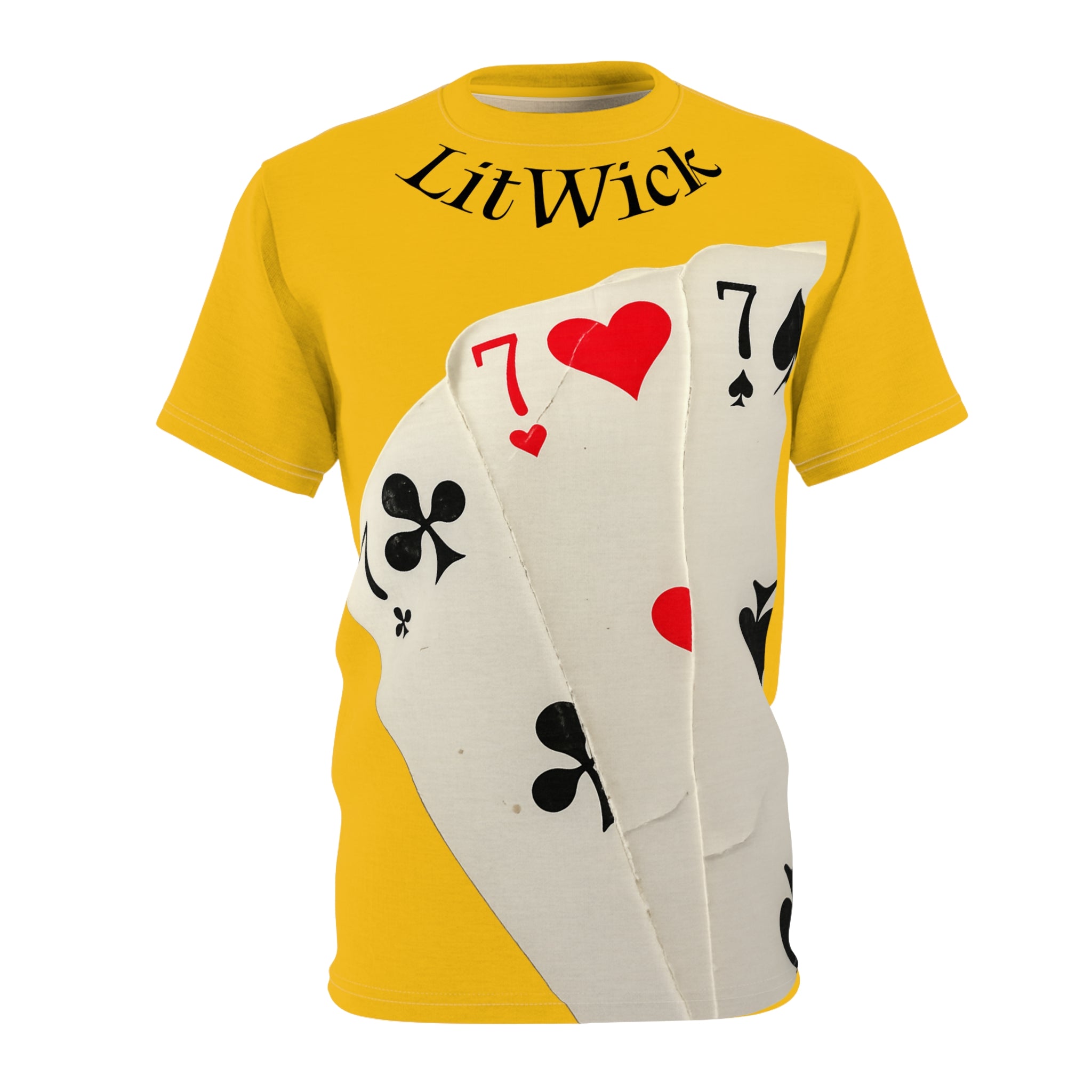 LIT WICK Lucky Seven Playing Cards Tee